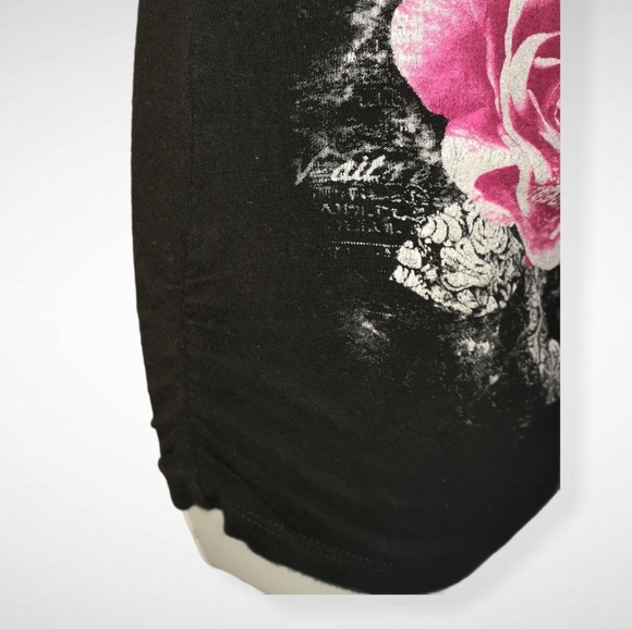 Wet Seal Black Roses & Butterflies strapless - Picture 3 of 6